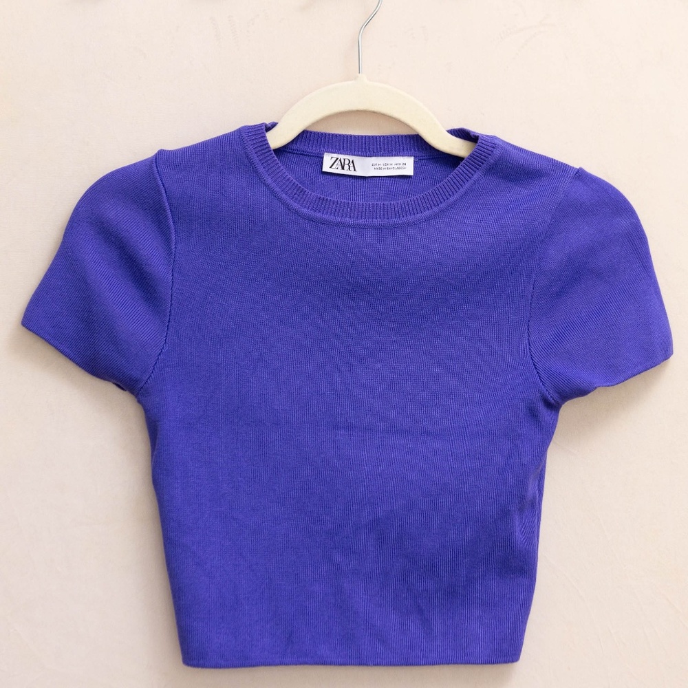 Zara Knit Crop Top Sz M